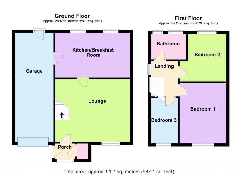 Floorplan for Lower Field Drive, Offerton, Stockport