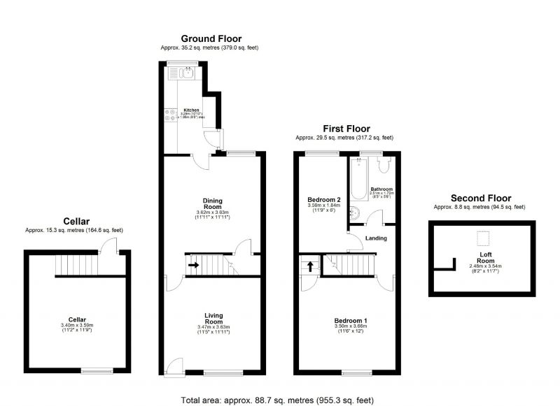 Floorplan for Freemantle Street, Edgeley, Stockport