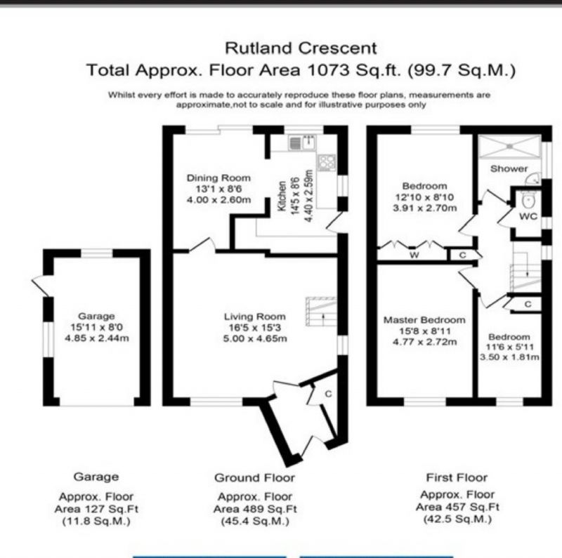 Floorplan for Rutland Crescent, Ormskirk