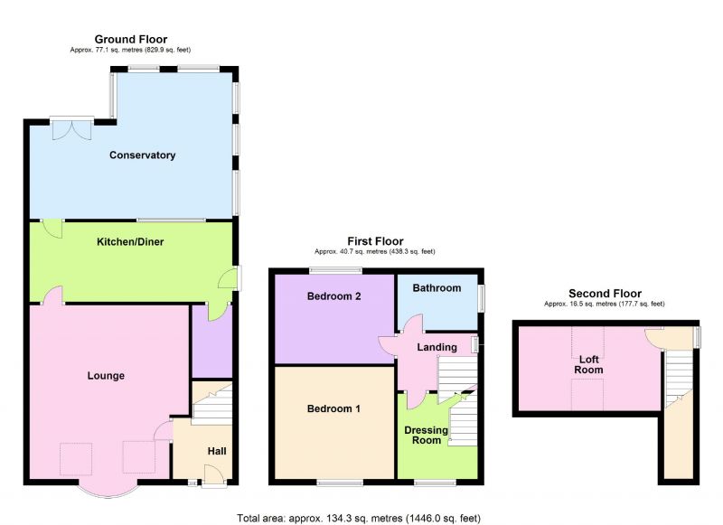 Floorplan for Oakland Avenue, Offerton, Stockport