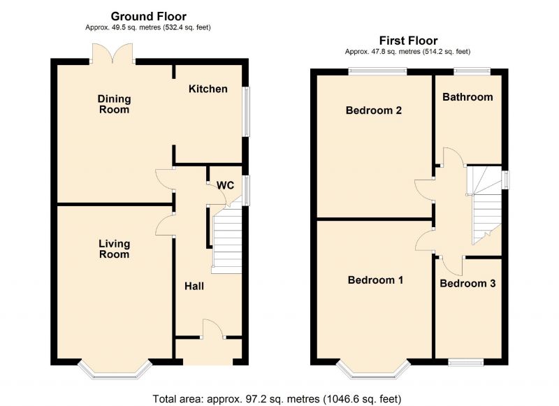 Floorplan for Hove Drive, Manchester