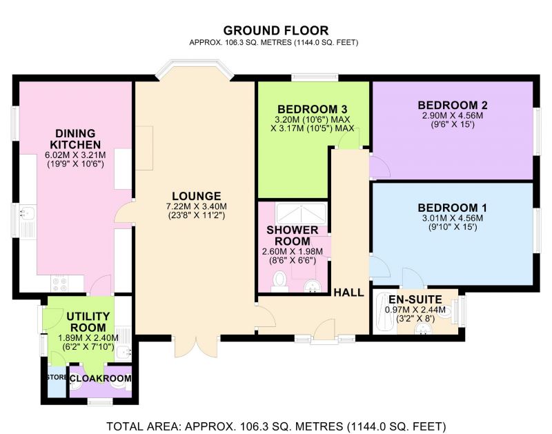 Floorplan for Riddings Lane, Hartford, Cheshire