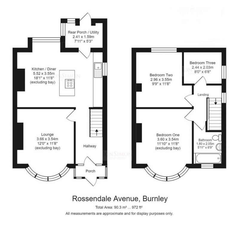 Floorplan for Rossendale Avenue, Burnley
