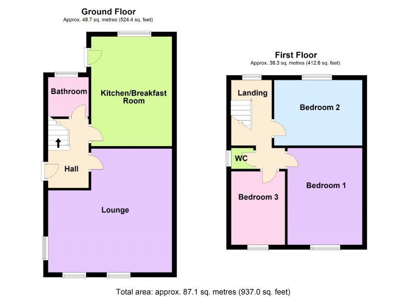 Floorplan for Cruttenden Road, Offerton, Stockport
