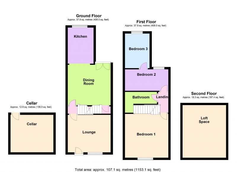 Floorplan for Countess Street, Heaviley, Stockport