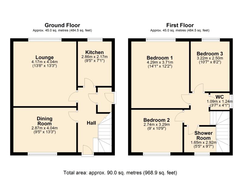 Floorplan for Overlea Drive, Manchester, Greater Manchester