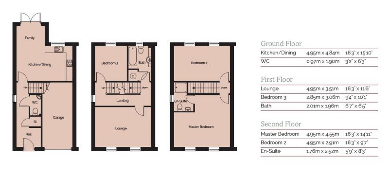 Floorplan for John Walton Close, Glossop, Derbyshire