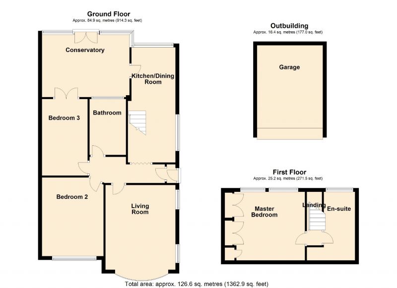 Floorplan for Oxford Drive, Woodley, Stockport