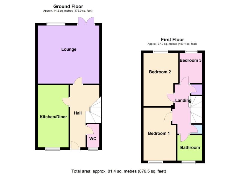 Floorplan for Lilac Cottage 5 Church View Cottages, Glossop Road, Derbyshire