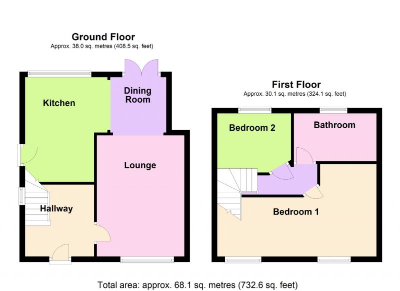 Floorplan for Woodbank Avenue, Bredbury, Stockport