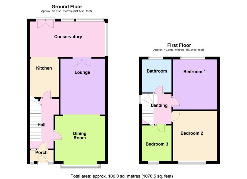 Floorplan for Ripley Avenue, Great Moor, Greater Manchester