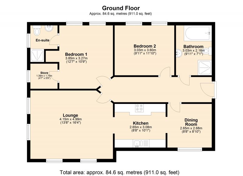 Floorplan for Stansfield Drive, Grappenhall Heys, Cheshire