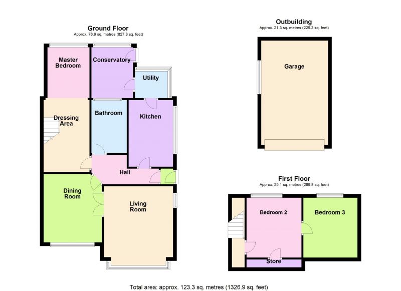 Floorplan for Oxford Drive, Woodley, Greater Manchester