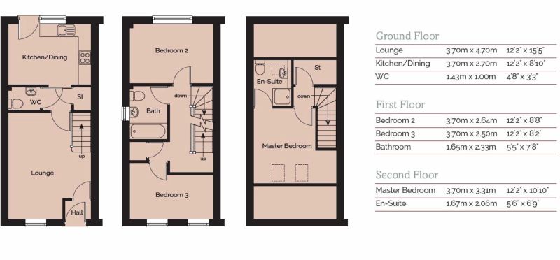 Floorplan for The Sycamore, Peakdale Rise, Glossop, Derbyshire