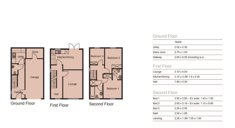 Floorplan for The Poplar, Peakdale Rise, Charlestown View, Glossop