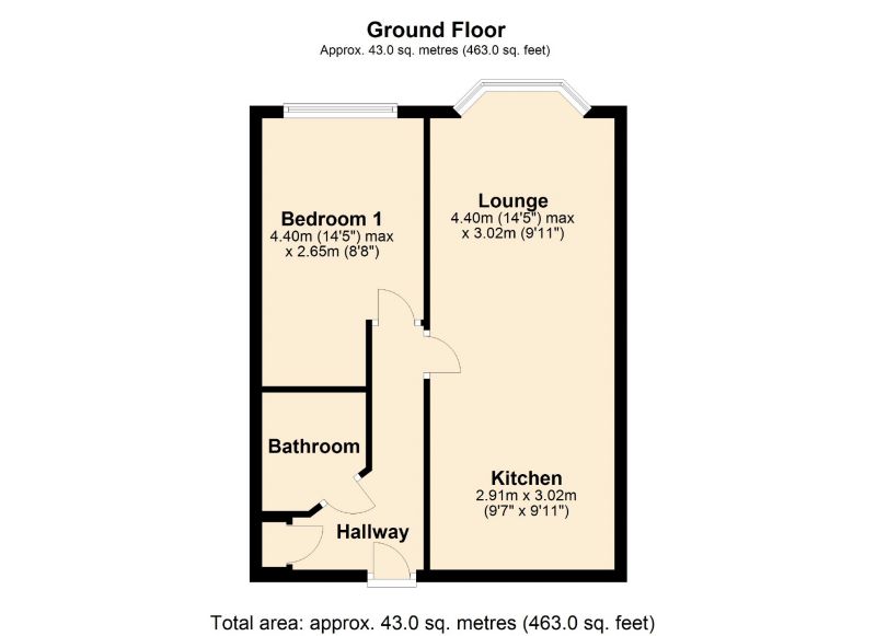 Floorplan for Manor Road Flat 14, Levenshulme, Greater Manchester