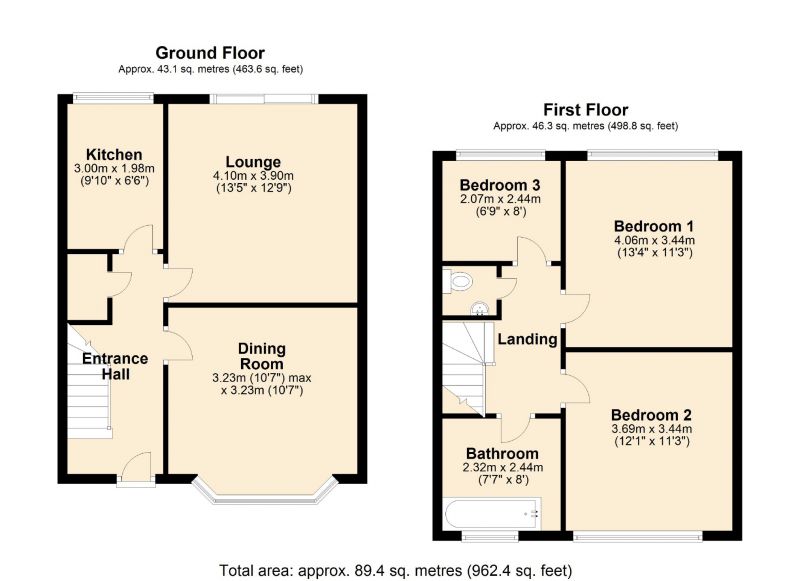 Floorplan for Parrs Wood Road, Manchester, Greater Manchester