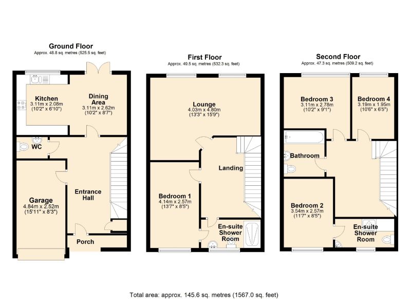 Floorplan for Whimberry Way, Withington, Greater Manchester
