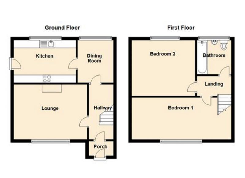 Floorplan for Blue Bell Close, Hyde, Cheshire