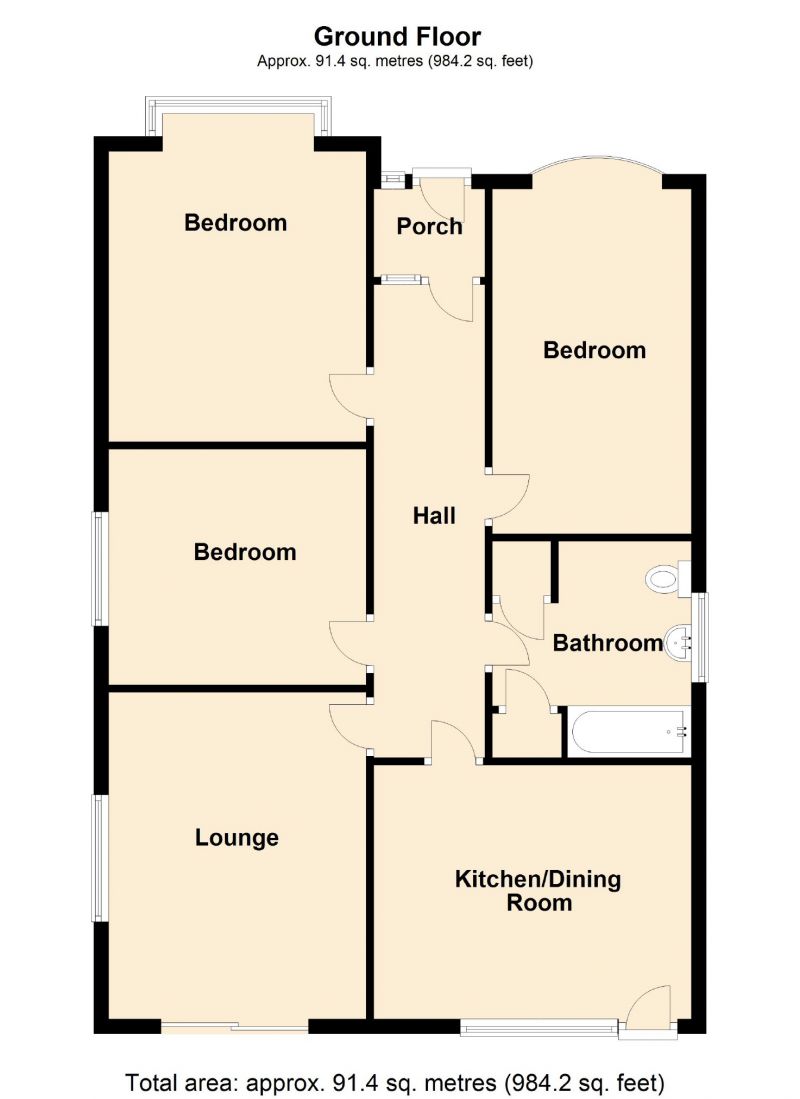 Floorplan for Meadway, High Lane, Greater Manchester