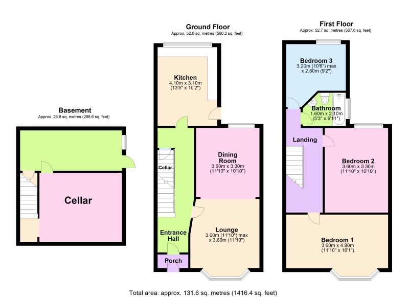 Floorplan for Orthes Grove, Stockport, Greater Manchester