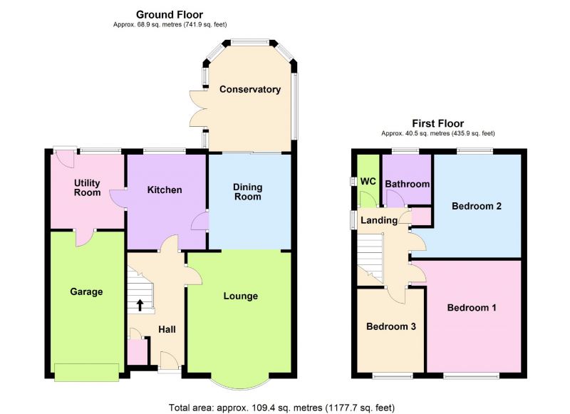 Floorplan for Thaxted Drive, Offerton, Stockport