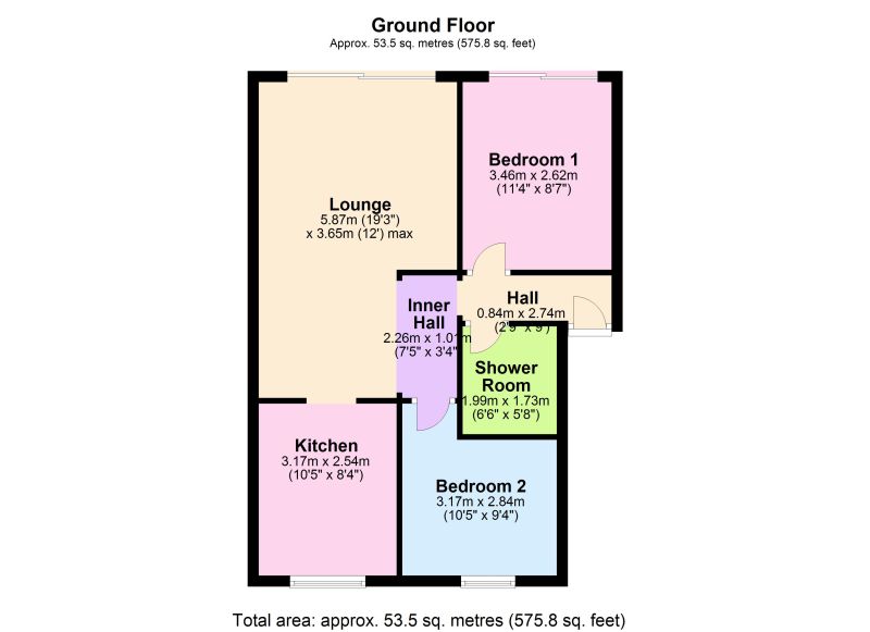 Floorplan for Tall Trees Place 2 Lyme Court, Offerton, Stockport
