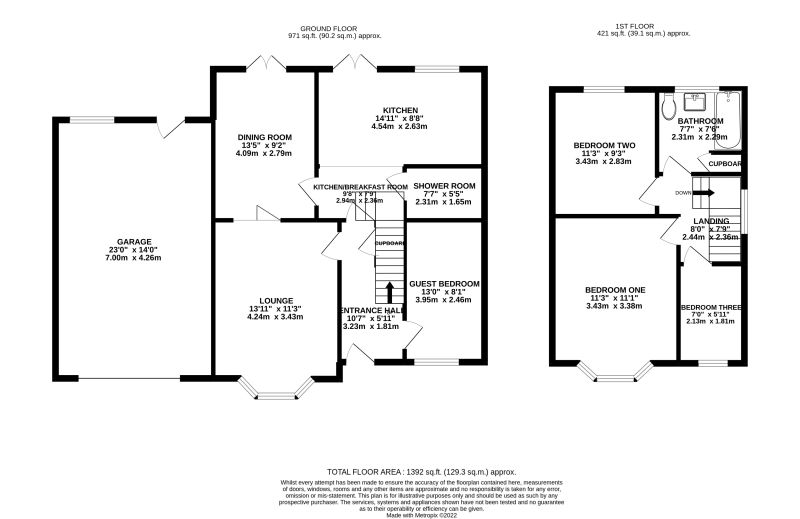 Floorplan for Gloucester Avenue, Marple, Stockport