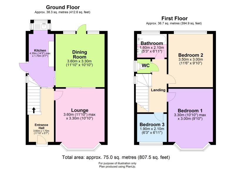 Floorplan for Bollington Road, Heaton Chapel, Stockport