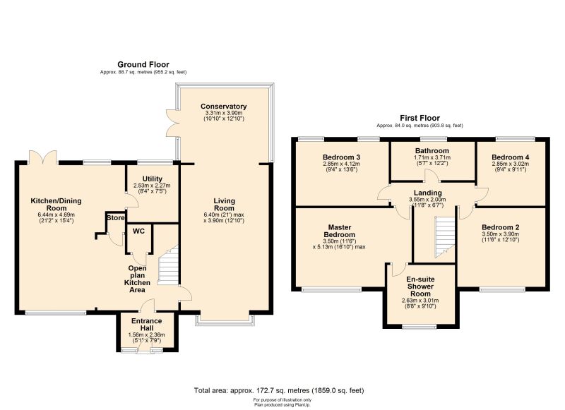 Floorplan for Holly Court, Hyde, Greater Manchester