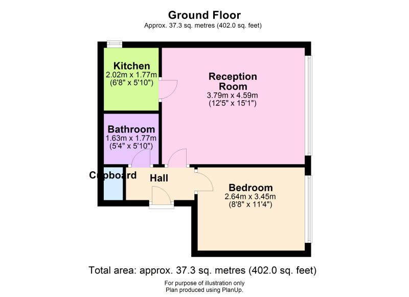 Floorplan for Flat 3 Falkland House, 16A Wilbraham Road, Fallowfield, Manchester