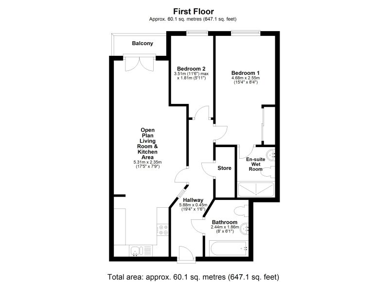 Floorplan for Textilis House, Wellington Street, Stockport
