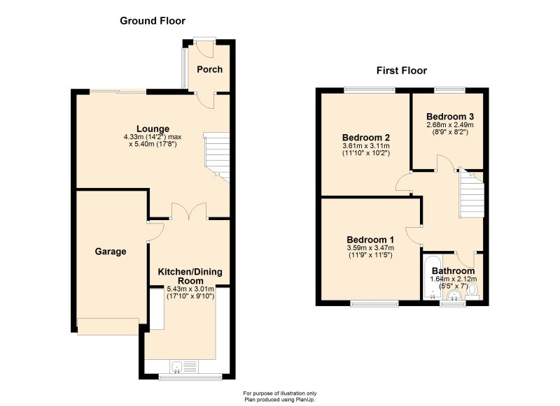 Floorplan for Meadow Close, Denton, Tameside