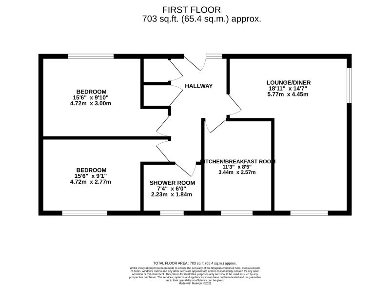 Floorplan for Durham Close, Romiley, Stockport