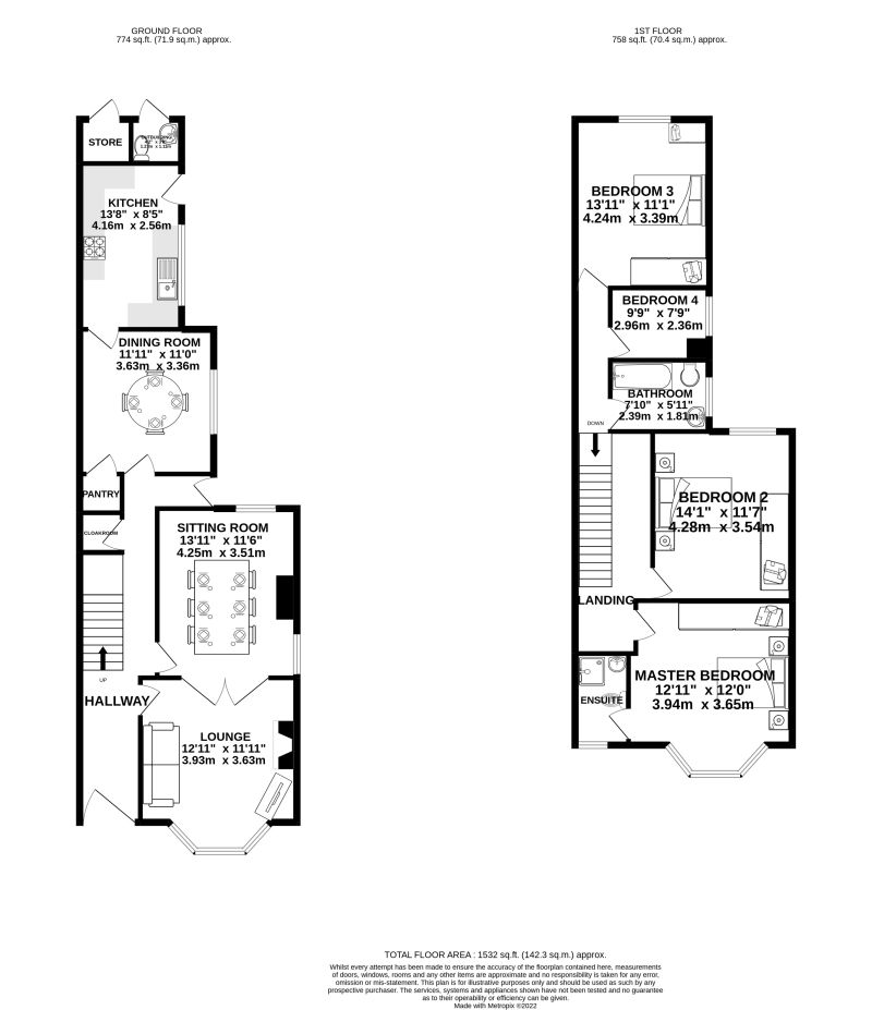 Floorplan for Chester Road, Middlewich, Cheshire