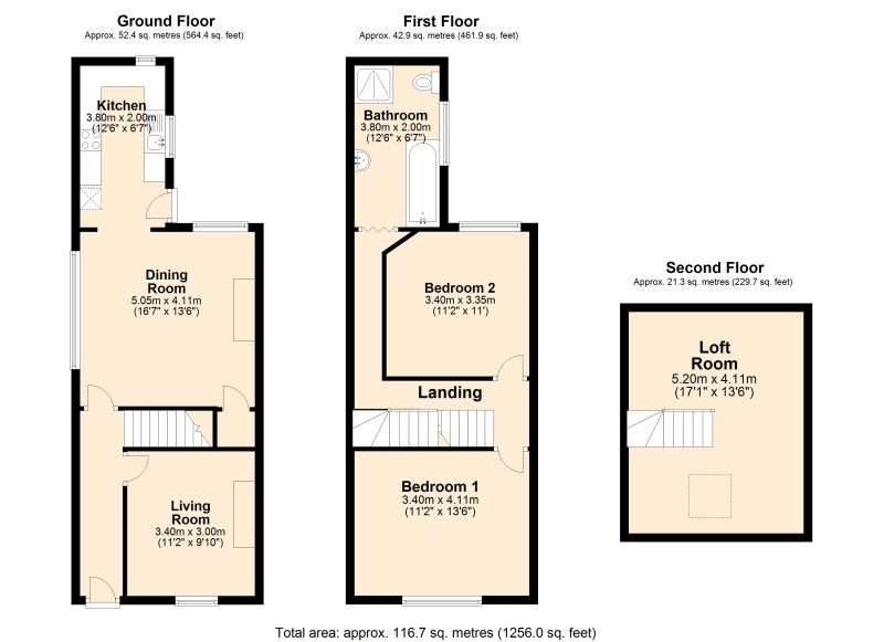 Floorplan for Woolley Lane, Hollingworth, Hyde, Greater Manchester