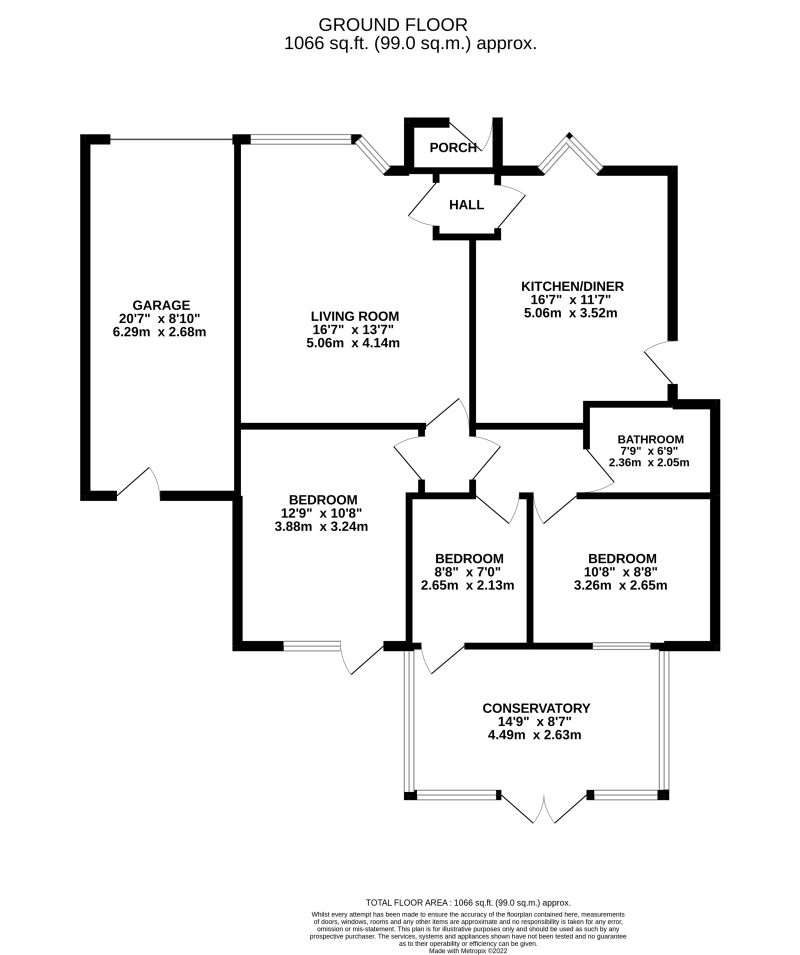 Floorplan for Dovedale Close, High Lane, Stockport