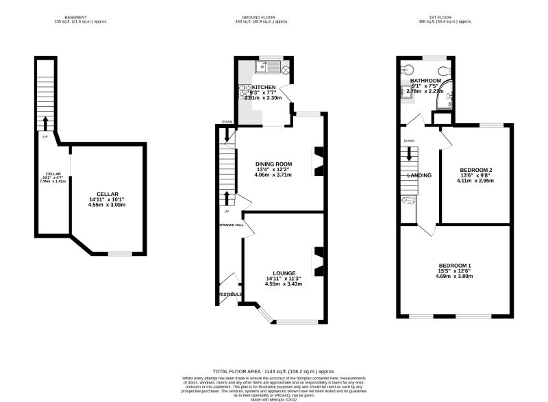 Floorplan for Buxton Road, Stockport, Greater Manchester