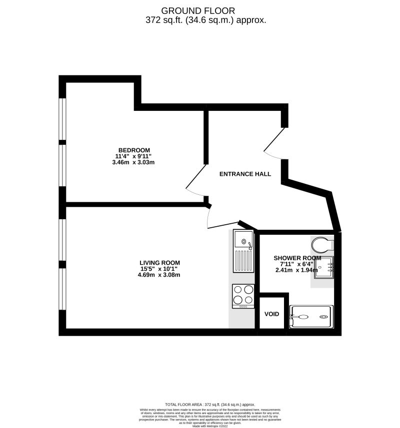 Floorplan for Wellington Road South Apartment 21 Douro House, Stockport, Greater Manchester