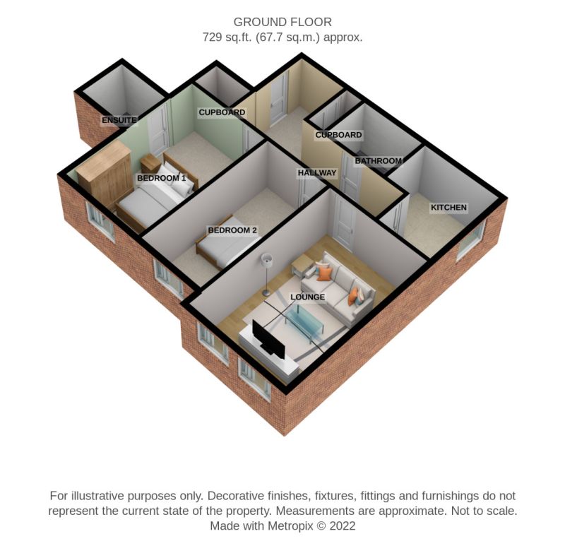 Floorplan for Apartment 2 Nuneham, 41 Victoria Road, Macclesfield, Cheshire