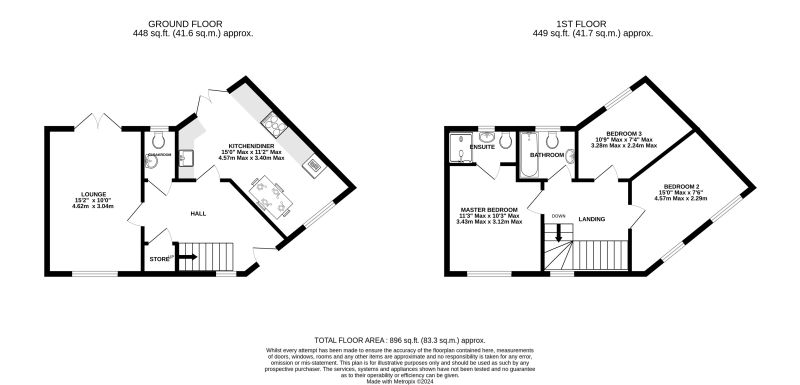Floorplan for Cottage Close, Rudheath, Cheshire