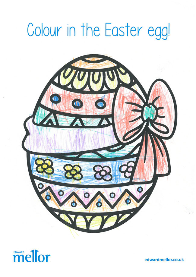 A drawing of an Easter Egg