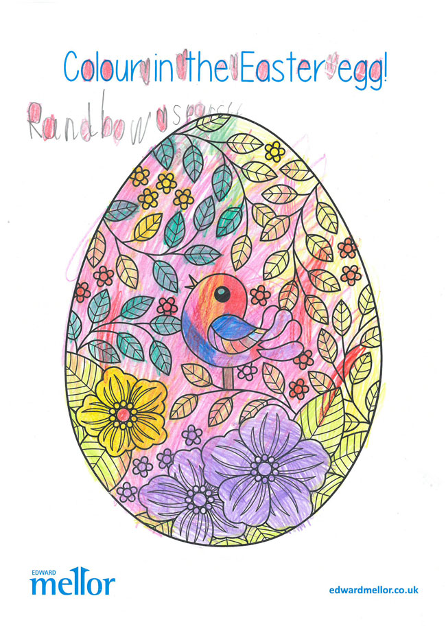 A drawing of an Easter egg 